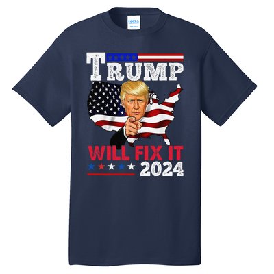 Trump Will Fix It Trump 2024 Proud To Be Garbage Vote Trump Tall T-Shirt