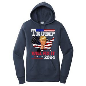 Trump Will Fix It Trump 2024 Proud To Be Garbage Vote Trump Women's Pullover Hoodie