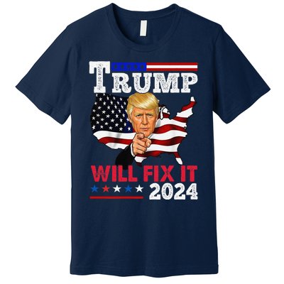 Trump Will Fix It Trump 2024 Proud To Be Garbage Vote Trump Premium T-Shirt