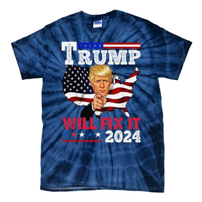 Trump Will Fix It Trump 2024 Proud To Be Garbage Vote Trump Tie-Dye T-Shirt