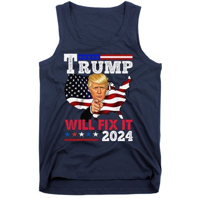 Trump Will Fix It Trump 2024 Proud To Be Garbage Vote Trump Tank Top