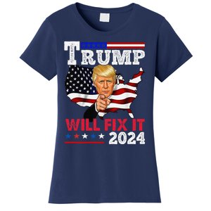 Trump Will Fix It Trump 2024 Proud To Be Garbage Vote Trump Women's T-Shirt