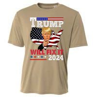 Trump Will Fix It Trump 2024 Proud To Be Garbage Vote Trump Cooling Performance Crew T-Shirt