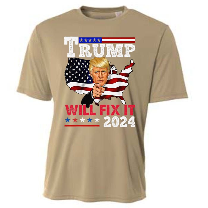 Trump Will Fix It Trump 2024 Proud To Be Garbage Vote Trump Cooling Performance Crew T-Shirt