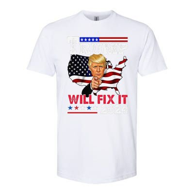 Trump Will Fix It Trump 2024 Proud To Be Garbage Vote Trump Softstyle CVC T-Shirt