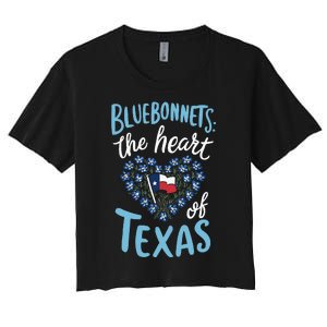 Texas Wildflowers Floral Texas Spring Lesser Sunflower Women's Crop Top Tee