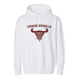 Tornado Wrangler Funny Design Garment-Dyed Fleece Hoodie