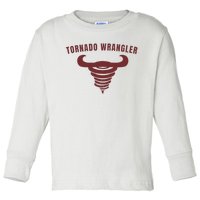 Tornado Wrangler Funny Design Toddler Long Sleeve Shirt