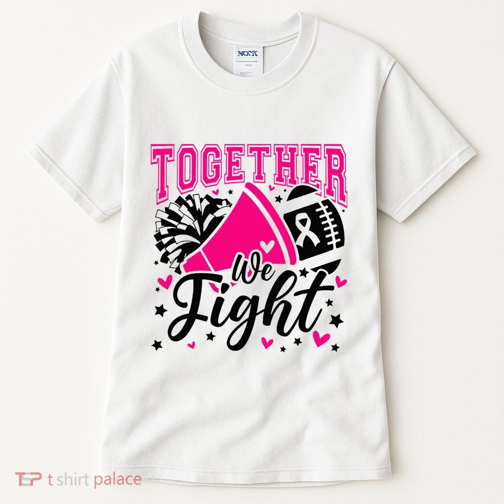 Together We Fight Breast Cancer Awareness Pink Ribbon Tall T-Shirt
