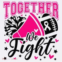 Together We Fight Breast Cancer Awareness Pink Ribbon Tall T-Shirt