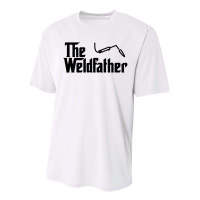 The Weldfather Funny Welder Welding Saying Welders Performance Sprint T-Shirt