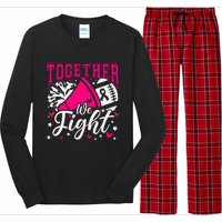 Together We Fight Breast Cancer Awareness Pink Ribbon Long Sleeve Pajama Set