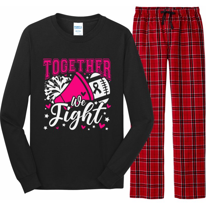 Together We Fight Breast Cancer Awareness Pink Ribbon Long Sleeve Pajama Set