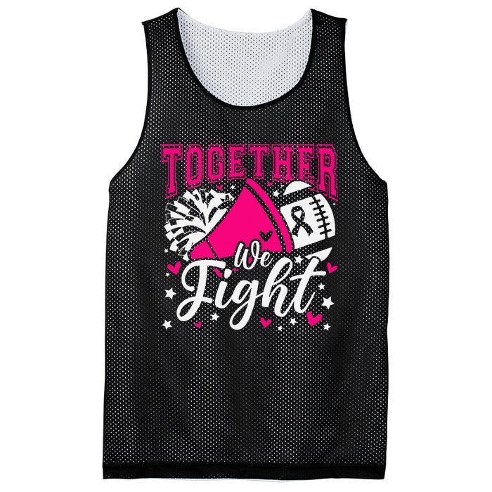 Together We Fight Breast Cancer Awareness Pink Ribbon Mesh Reversible Basketball Jersey Tank