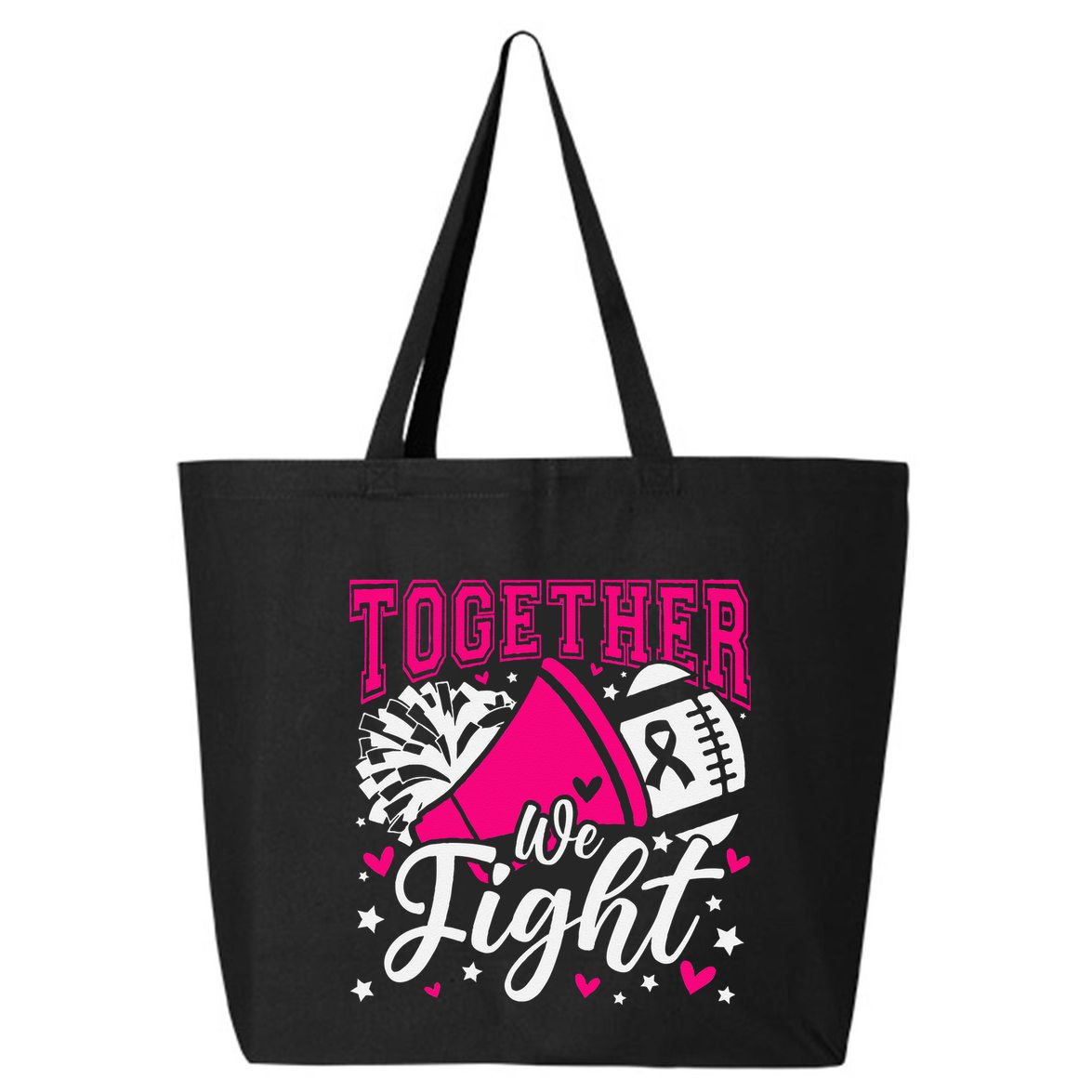 Together We Fight Breast Cancer Awareness Pink Ribbon 25L Jumbo Tote