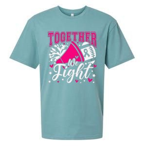 Together We Fight Breast Cancer Awareness Pink Ribbon Sueded Cloud Jersey T-Shirt