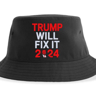 Trump Will Fix It Election 2024 Sustainable Bucket Hat