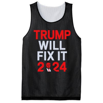 Trump Will Fix It Election 2024 Mesh Reversible Basketball Jersey Tank