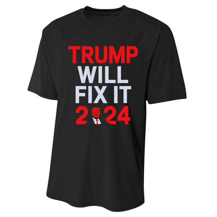 Trump Will Fix It Election 2024 Performance Sprint T-Shirt