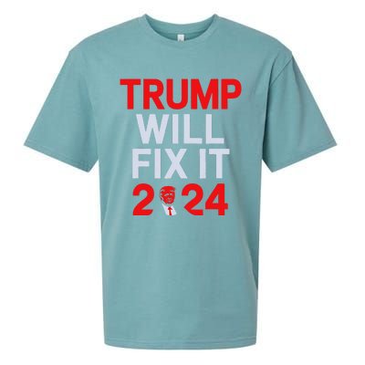 Trump Will Fix It Election 2024 Sueded Cloud Jersey T-Shirt