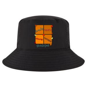 Thanksgiving Words Family Thankful Blessings Gather Gift Cool Comfort Performance Bucket Hat