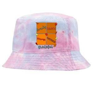 Thanksgiving Words Family Thankful Blessings Gather Gift Tie-Dyed Bucket Hat