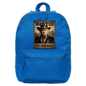 Trump Wanted For Second Term 2024 Western Cow Funny Trump Funny Gift 16 in Basic Backpack