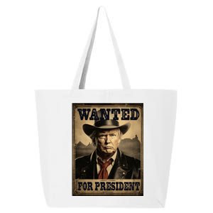 Trump Wanted For Second Term 2024 Western Cow Funny Trump Funny Gift 25L Jumbo Tote