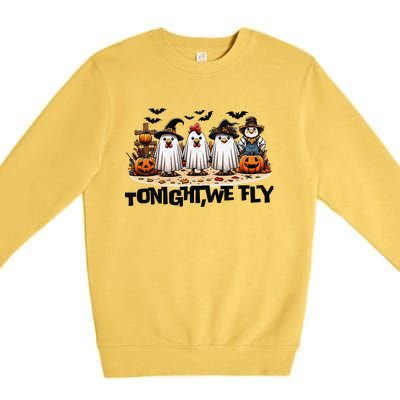 Tonight We Fly Chicken Farm Animal Lover Halloween Premium Crewneck Sweatshirt