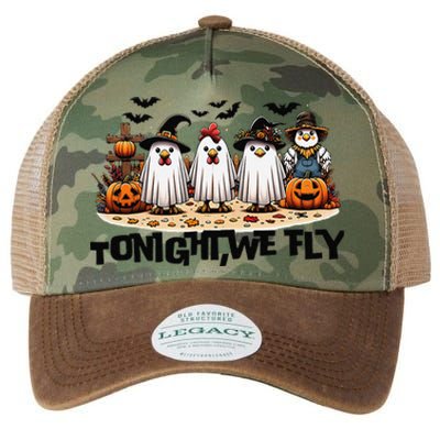 Tonight We Fly Chicken Farm Animal Lover Halloween Legacy Tie Dye Trucker Hat