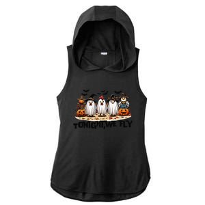 Tonight We Fly Chicken Farm Animal Lover Halloween Ladies PosiCharge Tri-Blend Wicking Draft Hoodie Tank