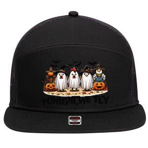 Tonight We Fly Chicken Farm Animal Lover Halloween 7 Panel Mesh Trucker Snapback Hat