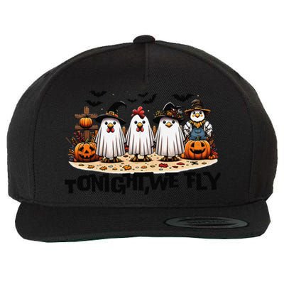 Tonight We Fly Chicken Farm Animal Lover Halloween Wool Snapback Cap