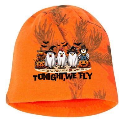 Tonight We Fly Chicken Farm Animal Lover Halloween Kati - Camo Knit Beanie