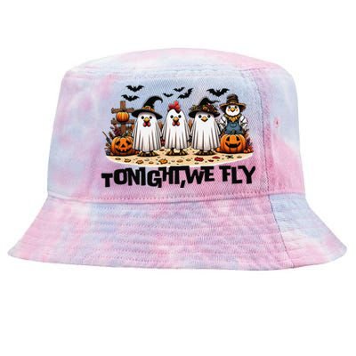 Tonight We Fly Chicken Farm Animal Lover Halloween Tie-Dyed Bucket Hat