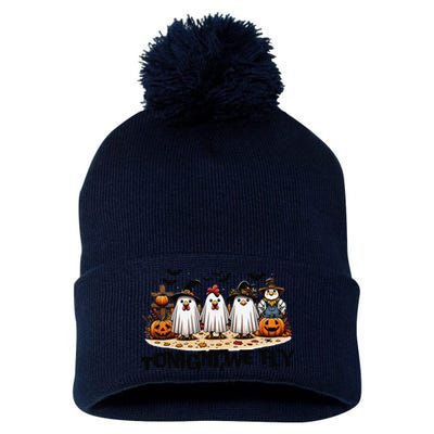 Tonight We Fly Chicken Farm Animal Lover Halloween Pom Pom 12in Knit Beanie