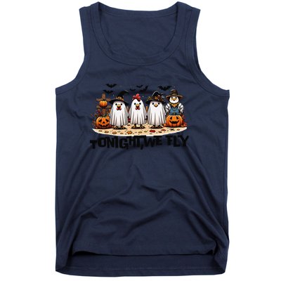 Tonight We Fly Chicken Farm Animal Lover Halloween Tank Top