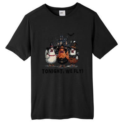 Tonight We Fly Funny Chicken Halloween Spooky Season Tall Fusion ChromaSoft Performance T-Shirt