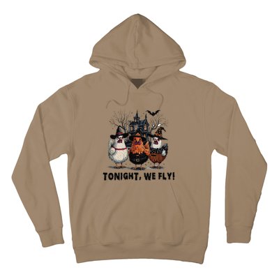 Tonight We Fly Funny Chicken Halloween Spooky Season Hoodie