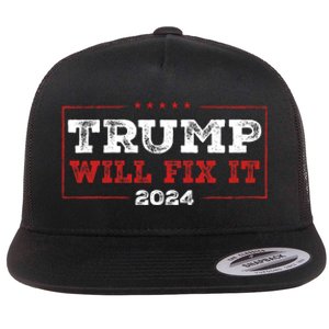 Trump Will Fix It 2024 Flat Bill Trucker Hat