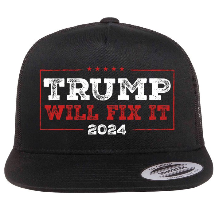 Trump Will Fix It 2024 Flat Bill Trucker Hat