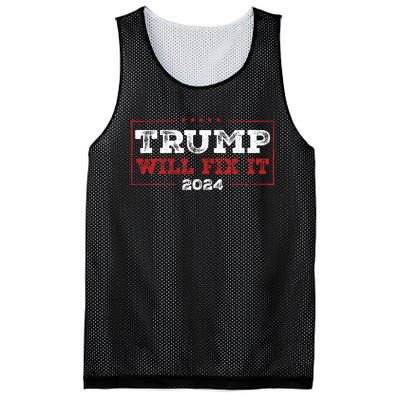 Trump Will Fix It 2024 Mesh Reversible Basketball Jersey Tank