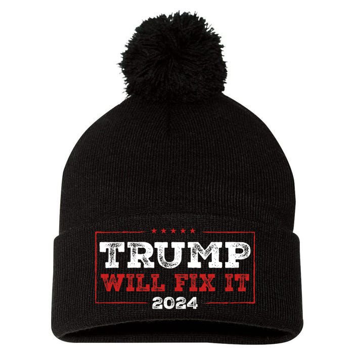 Trump Will Fix It 2024 Pom Pom 12in Knit Beanie