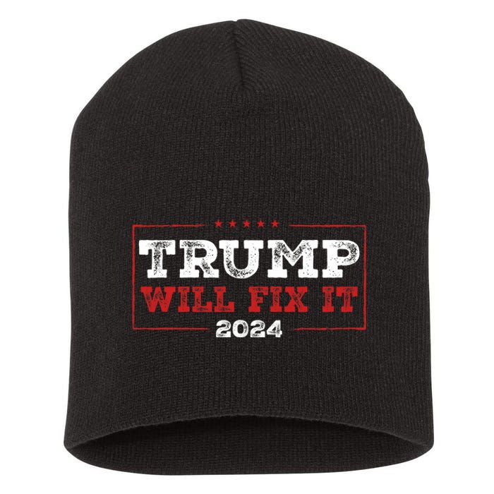 Trump Will Fix It 2024 Short Acrylic Beanie