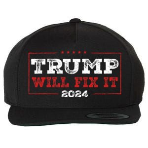 Trump Will Fix It 2024 Wool Snapback Cap