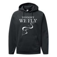 Tonight We Fly Funny Witch Halloween Performance Fleece Hoodie