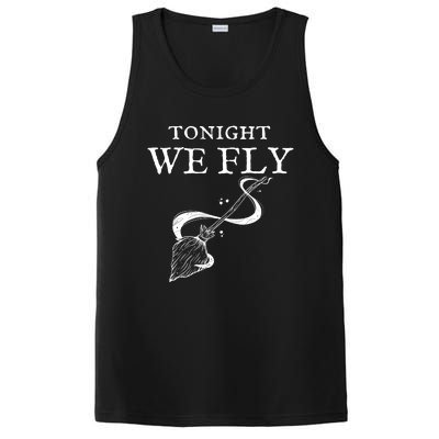 Tonight We Fly Funny Witch Halloween PosiCharge Competitor Tank