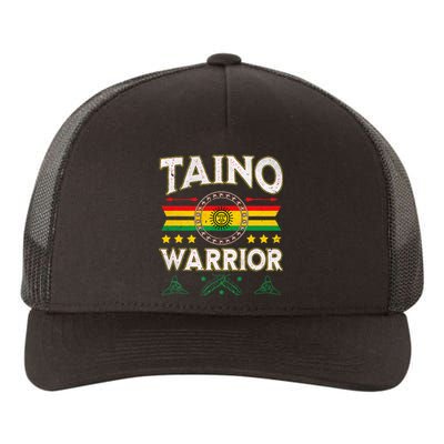 Taino Warrior Flag Native American Arawak Boriken Borinquen Yupoong Adult 5-Panel Trucker Hat