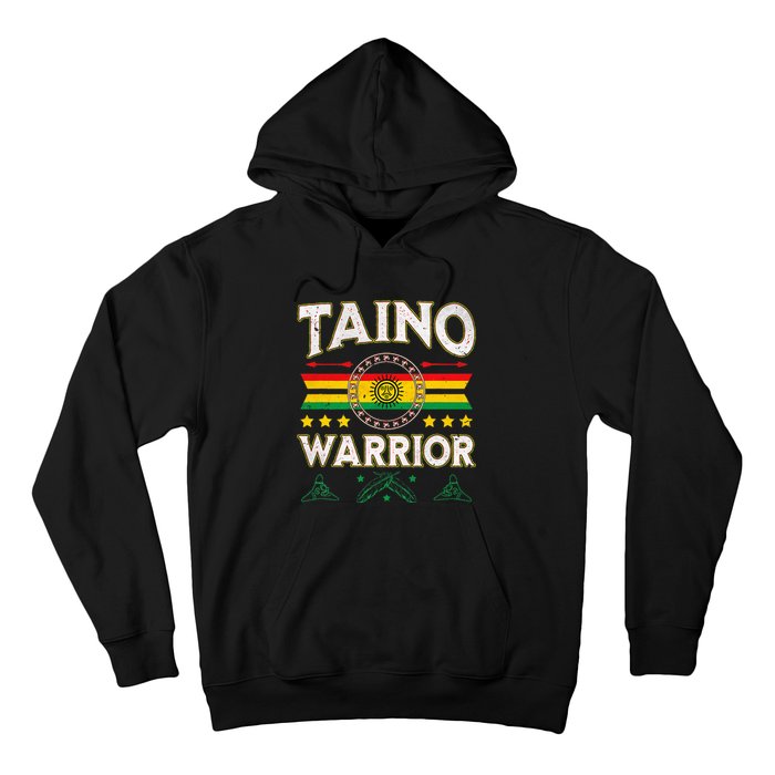 Taino Warrior Flag Native American Arawak Boriken Borinquen Hoodie