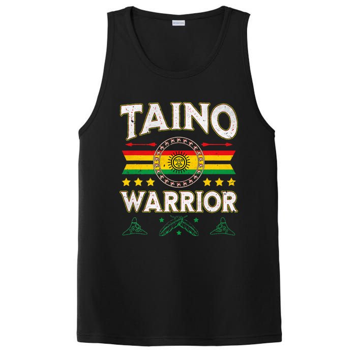 Taino Warrior Flag Native American Arawak Boriken Borinquen PosiCharge Competitor Tank